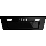 Встраиваемая вытяжка MONSHER INNA 40 Noir, 40 см, производительность 750 м3/ч, 3 скорости, турбо режим, механическое управление, уровень шума 45 дБ, LED освещение, угольный фильтр KF-Y (опция), цвет черный/нержавеющая сталь