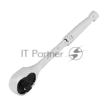 Ключ-трещотка Gross 3/8", CrV, 120 зубьев, цельнометаллический, хром