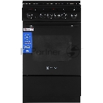 Плита электрическая De Luxe 506004.03Э (кр) 001 черный, конфорок 4 шт, духовка 60 л, 50 см x 85 см x 60 см