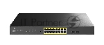 Коммутатор CUDY GS1016EPS2, 16×1 Гбит/с PoE+ + 2×1 Гбит/с SFP, настраиваемый
