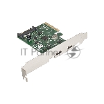 Контроллер ExeGate EXE-313 PCI-Ex4, 2*USB3.1 Type-C ext, разъем доп.питания (OEM)