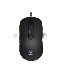 Мышь проводная Rapoo V16RGB черный, 12800 dpi, USB, кнопки - 6