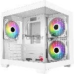 Компьютерный корпус Bloody CC-121 белый без БП mATX 7x120мм 1xUSB2.0 1xUSB3.0 audio
