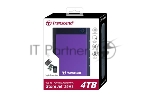 Внешний HDD 2.5" Transcend StoreJet 25H3, 4TB, USB 3.2 Gen 1 Type-A, 5400 rpm, фиолетовый