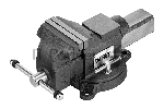 Тиски слесарные Denzel BVH-125, 125 мм, поворотные, стальная направляющая, с наковальней
