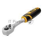 Ключ-трещотка Denzel 1/4", 90 зубьев, с быстрым сбросом, CrV