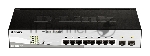 Коммутатор D-Link DGS-1210-08P/G3A, 8×1 Гбит/с PoE + 2×1 Гбит/с SFP, настраиваемый