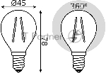 Лампа светодиодная Filament Шар E14 5Вт 4100К Gauss 105801205
