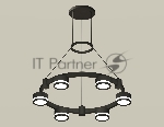 Светильник Ambrella light XR92051200/6 SBK/FR черный песок/белый матовый GX53  (A9205, C9232, N8415)