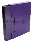 Папка с 80 прозрачными вкладками Бюрократ DeLuxe DLVBOX80BBERRY A4, пластик, 0.7мм, черничный в коробе