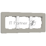 Рамка на 3 поста Split (дымчатый/белый, soft-touch) W0033067