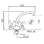Смеситель для кухни SL138-273F