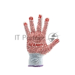 Перчатки х/б белые нейлоновые («Точка» ПВХ) Rexant