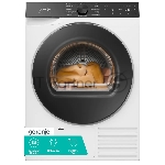 Сушильная машина Gorenje DG69D, отдельностоящая, ВхШхГ 850х600х625 мм, загрузка 9 кг, 15 программ, конденсационная сушка с тепловым насосом, поворотное/сенсорное управление, цифровой дисплей, датчик влажности белья, функция TwinAir, половинная загрузка, защита от сминания, отсрочка старта, функция "Освежить", Wi-Fi, энергоэффективность D, цвет белый