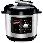 Мультиварка ARESA AR-2009 220-240В 50Гц 1000 Ватт Мощность: 1000 Вт Съёмная чаша (объём 5 л) 10 программ; Рис/Каша, Рыба, Суп, Мясо, Мясо на кости, Холодец/Бобовые, Тушение, Жарка Функция "Подогрев" Регулировка времени приготовления (от 1 мин до 40 мин) Функция отложенного старта (установка таймера до 24 ч) Функция поддержания температуры готового блюда Съёмная моющаяся крышка Блокировка крышки при высоком давлении Клапан сброса избыточного давления LED дисплей Защита от перегрева Прочный корпус из нержавеющей стали Ручки для переноски