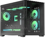 Компьютерный корпус AeroCool/Formula Crystal U2M Floe черный без БП mATX 1xUSB 3.0 1xUSB3.1 audio bott PSU