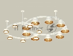 Светильник Ambrella light XR92211110/16 SWH/PYG/CL белый песок/золото желтое полированное/прозрачный GX53