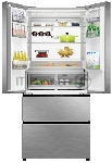 Холодильник Haier HB16FRSAAAERU серебристый трехкамерный 338/109л морозилка снизу, No Frost, вид 6