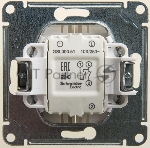 Механизм выключателя 2-кл. СП Glossa сх.5 10А IP20 10AX перламутр SchE GSL000651