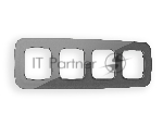Рамка OMEGA Radian (Антрацит серый Стекло органическое) 4-ая OF320654