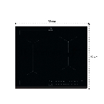Индукционная варочная панель Electrolux CIV634 на 4 конфорки, cтеклокерамика, мощность: 7200 Вт, независимая установка, слайдерное управление,размеры (ШхГ): 59x52 см