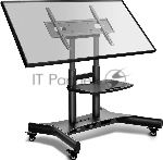 Стойка для телевизора с кронштейном ONKRON 50"-83", мобильная, черная TS1380