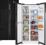 Холодильник Weissgauff WSBS 500 Inverter NoFrost Black двухкамерный 270/180л морозилка слева, No Frost, Side by Side, вид 41