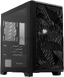 Компьютерный корпус без блока питания HSPD M340, Mesh Mid Tower, черный, TG, 0.5 SPCC, no fans, mATX, mITX, 165/350/200мм, 2x2.5", 2x3.5", 4xPCI, 1xUSB-A 3.0, 2xUSB-A 2.0, 415x220x410мм