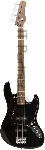 Бас-гитара STAGG SBJ-30 BLK 4-х струнная форма Jazz Bass, корпус павловния, гриф клен, накладка грифа палисандр, 20 ладов, мензура 867 мм, колки никелированные, бридж JB Classic, звукосниматели 2xJB, регуляторы 2x громкости, 1x тона, цвет черный