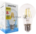 Лампа светодиодная Filament Smartbuy-A60-8W/3000/E27, вид 3