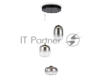 Подвесной светодиодный светильник Ambrella light LH11099/3 BK/SM черный/дымчатый 12W 3000K D350*1505
