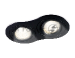 Встраиваемый поворотный точечный светильник Ambrella light TN102507/2 BK черный GU5.3 175*95*28
