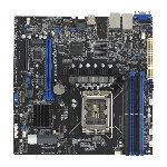 Материнская плата серверная ASUS P13R-M, LGA1700, Intel C262, 4xDDR5 (ECC), 8xSATA, 1xM.2, 1xPCIe 5.0 x16, 1xPCIe 3.0 x8, 1xVGA, 3x1Gb LAN, 3xUSB-A 10Gbps, mATX