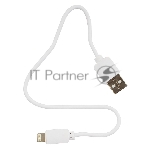 Кабель USB Гарнизон GCC-USB2-AP2-0.3M-W AM/Lightning, для iPhone5/6/7, IPod, IPad, 0.3м, белый, пакет