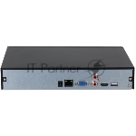 Видеорегистратор 4-канальный IP Dahua 4K и H.265+, ИИ Входящий поток до 80Мбит/с; сжатие: H.265+, H.265, H.264+, H.264, MJPEG; разрешение записи до 12Мп; накопители: 1 SATA III до 20Тбайт; воспроизвед