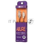 Кабель USB ACD-Allure Type-C ~ USB-A Кожа, 1м, коричневый