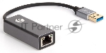Кабель-переходник USB 3.0 (Am) --> LAN RJ-45 Ethernet 1000 Mbps, Aluminum Shell, VCOM DU312M