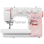 Швейная машина Janome HD1023 белый/розовый, электромеханическая, вертикальный качающийся, 25 операций, автоматическая петля