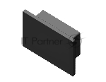 Заглушка для профиля GP8370 BK черный 15.7*12
