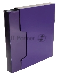 Папка с 100 прозрачными вкладками Бюрократ DeLuxe DLVBOX100BBERRY A4, пластик, 0.7мм, черничный в коробе