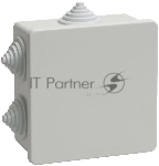 Коробка КМ41235 распаячная Iek UKO11-085-085-040-K41-44 для о/п 85х85х40 мм IP44 (RAL7035, 6 гермовводов)