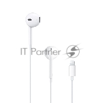 Проводные наушники Apple EarPods A1748 белый, вкладыши, Lightning, микрофон, регулировка громкости