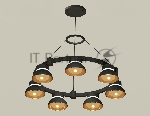 Светильник Ambrella light XR92051402/7 SBK/PYG/CL черный песок/золото желтое полированное/прозрачный GX53 (A9205,C9238,N8145)
