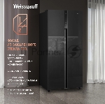 Холодильник Weissgauff WSBS 500 Inverter NoFrost Black двухкамерный 270/180л морозилка слева, No Frost, Side by Side, вид 27