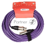 Микрофонный кабель FORCE FMC-05/10 VT XLR (F)- XLR(M), разъемы с никелевым корпусом и посеребренными контактами, 10 м, цвет фиолетовый