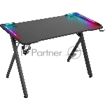 Стол игровой Defender Gamer RGB,подвес круж+гарн.,черн,120
