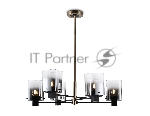 Люстра Ambrella light LH57041/6 BK/DBS/SM черный/темная латунь/дымчатый E14/6 max 40W D690*690