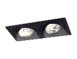 Встраиваемый поворотный точечный светильник Ambrella light TN102627/2 BK черный GU5.3 175*95*28