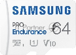 Флеш карта microSDXC 64GB Samsung PRO Endurance (для видеорегистратора) Class 10, UHS-I, W 30 МБ/с, R 100 МБ/с, <MB-MJ64KA/EU> адаптер на SD