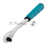 Ключ-трещотка Gross 3/8", CrV, 90 зубьев, усиленный, хром
